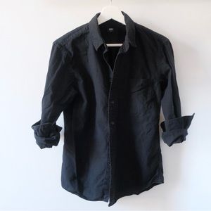 Uniqlo Black Flannel Shirt